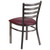 Flash Furniture XU-DG694BLAD-CLR-BURV-GG Metal Ladder Back Burgundy Vinyl Upholstered Seat Hercules Series Restaurant Chair