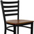 Flash Furniture XU-DG697BLAD-BAR-CHYW-GG Cherry Finish Seat With Ladder Back Steel Black Powder Coated Frame Hercules Series Restaurant Bar Stool