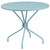 Flash Furniture CO-35RD-02CHR4-SKY-GG 28" H Sky Blue Steel Round Patio Table Set with 4 Chairs