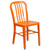 Flash Furniture CH-51090TH-4-18VRT-OR-GG 30" Dia. x 29 1/2" H Orange Metal Round Table and 4 Chair Set