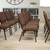 Flash Furniture XU-CH-60096-BN-BAS-GG Brown 19" Width Gold Vein Frame Finish Hercules Series Stacking Church Chair