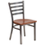Flash Furniture XU-DG694BLAD-CLR-CHYW-GG Metal Ladder Back .62" Thick Cherry Finish Plywood Seat Hercules Series Restaurant Chair