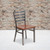 Flash Furniture XU-DG694BLAD-CLR-CHYW-GG Metal Ladder Back .62" Thick Cherry Finish Plywood Seat Hercules Series Restaurant Chair