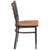 Flash Furniture XU-DG694BLAD-CLR-CHYW-GG Metal Ladder Back .62" Thick Cherry Finish Plywood Seat Hercules Series Restaurant Chair