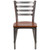 Flash Furniture XU-DG694BLAD-CLR-CHYW-GG Metal Ladder Back .62" Thick Cherry Finish Plywood Seat Hercules Series Restaurant Chair