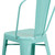 Flash Furniture ET-3534-24-MINT-GG Mint Galvanized Steel Drain Holes In Seat Counter Height Bar Stool