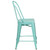 Flash Furniture ET-3534-24-MINT-GG Mint Galvanized Steel Drain Holes In Seat Counter Height Bar Stool