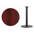 Flash Furniture XU-RD-36-MAHTB-TR24B-GG Mahogany Laminate Round Top PVC T-Mold Edge Table