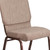 Flash Furniture FD-CH02185-CV-BGE1-GG Beige 19.25" Width Book Pouch on Back Copper Vein Frame Finish Hercules Series Stacking Church Chair