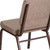 Flash Furniture FD-CH02185-CV-BGE1-GG Beige 19.25" Width Book Pouch on Back Copper Vein Frame Finish Hercules Series Stacking Church Chair