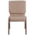Flash Furniture FD-CH02185-CV-BGE1-GG Beige 19.25" Width Book Pouch on Back Copper Vein Frame Finish Hercules Series Stacking Church Chair
