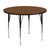 Flash Furniture XU-A48-RND-OAK-H-A-GG 48" Dia. Round 21.25" - 31.25" Adjustable Height Oak Activity Table