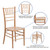 Flash Furniture XS-NATURAL-GG Natural Acacia Wood Hercules Series Chiavari Chair