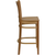 Flash Furniture XU-DGW0008BARVRT-NAT-GG Natural Finish Seat With Slat Back Natural Finish Beechwood Frame Hercules Series Restaurant Bar Stool