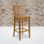Flash Furniture XU-DGW0008BARVRT-NAT-GG Natural Finish Seat With Slat Back Natural Finish Beechwood Frame Hercules Series Restaurant Bar Stool