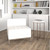 Flash Furniture ZB-IMAG-MIDDLE-WH-GG White LeatherSoft Upholstery Seat and Back Hercules Imagination Series Middle Chair