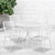 Flash Furniture CO-35RD-02CHR4-WH-GG 28" H White Steel Round Patio Table Set with 4 Chairs