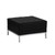 Flash Furniture ZB-IMAG-OTTOMAN-GG 28" W x 28" D x 17" H Black LeatherSoft Integrated Stainless Steel Legs Hercules Imagination Series Ottoman