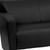 Flash Furniture 222-2-BK-GG Black LeatherSoft with Brushed Aluminum Feet Hercules Majesty Series Reception Loveseat