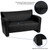 Flash Furniture 222-2-BK-GG Black LeatherSoft with Brushed Aluminum Feet Hercules Majesty Series Reception Loveseat