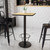 Flash Furniture XU-NATTB-2424-TR18B-3CFR-GG Natural Laminate Square Plastic Top PVC T-Mold Edge Table
