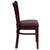Flash Furniture XU-DGW0005LAD-MAH-BURV-GG Wood Ladder Back Burgundy Vinyl Upholstered Seat Hercules Series Restaurant Chair