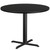 Flash Furniture XU-RD-42-BLKTB-T3333-GG 42" Dia. Round Black Laminated Dining Height Table with Four Pointed Pedestal Base