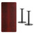 Flash Furniture XU-MAHTB-3060-TR18-GG 60”W x 30”D x 31-1/8”H Melamine Core With Mahogany Laminate Finish Cast Iron Column With Black Powder Coated Finish Rectangular Dining Height Table