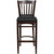 Flash Furniture XU-DGW0008BARVRT-WAL-BLKV-GG Black Vinyl Seat With Slat Back Walnut Finish Beechwood Frame Hercules Series Restaurant Bar Stool