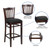 Flash Furniture XU-DGW0008BARVRT-WAL-BLKV-GG Black Vinyl Seat With Slat Back Walnut Finish Beechwood Frame Hercules Series Restaurant Bar Stool
