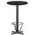 Flash Furniture XU-RD-24-BLKTB-T2222B-3CFR-GG Black Laminate Round Top PVC T-Mold Edge Table