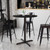 Flash Furniture XU-RD-36-BLKTB-T3030B-GG Black Laminate Round Top PVC T-Mold Edge Table