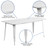 Flash Furniture ET-CT005-WH-GG 63" W x 31.5" D White Galvanized Steel Powder Coat Finish Indoor / Outdoor Rectangular Table