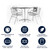 Flash Furniture TLH-ALUM-28SQ-017BCHR4-GG Steel Square Table Set with 4 Chairs