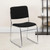 Flash Furniture XU-8700-CHR-B-30-GG Black High Density Chrome Sled Base Frame Hercules Series Stacking Chair