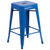 Flash Furniture CH-31320-24-BL-GG Blue Galvanized Steel Counter Height Backless Bar Stool