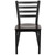 Flash Furniture XU-DG694BLAD-WALW-GG Metal Ladder Back .62" Thick Walnut Finish Plywood Seat Hercules Series Restaurant Chair
