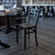 Flash Furniture XU-DG694BLAD-WALW-GG Metal Ladder Back .62" Thick Walnut Finish Plywood Seat Hercules Series Restaurant Chair