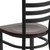 Flash Furniture XU-DG694BLAD-WALW-GG Metal Ladder Back .62" Thick Walnut Finish Plywood Seat Hercules Series Restaurant Chair