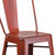 Flash Furniture ET-3534-30-RD-GG Kelly Red Galvanized Steel Drain Holes In Seat Bar Stool