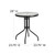 Flash Furniture TLH-071RD-037BK2-GG Black Steel Round Table Set with 2 Chairs
