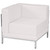 Flash Furniture ZB-IMAG-SET21-WH-GG White LeatherSoft With Integrated Stainless Steel Legs Modular Hercules Imagination Series Sofa Set, Lounge And Ottoman Set