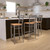 Flash Furniture XU-DG697BLAD-CLR-BAR-NATW-GG Natural Finish Seat With Ladder Back Steel Clear Coated Frame Hercules Series Restaurant Bar Stool