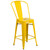 Flash Furniture CH-31320-24GB-YL-GG Yellow Galvanized Steel Counter Height Bar Stool