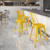 Flash Furniture CH-31320-24GB-YL-GG Yellow Galvanized Steel Counter Height Bar Stool