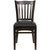 Flash Furniture XU-DGW0008VRT-WAL-BLKV-GG Vertical Wood Slat Back Black Vinyl Upholstered Seat Hercules Series Restaurant Chair