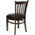 Flash Furniture XU-DGW0008VRT-WAL-BLKV-GG Vertical Wood Slat Back Black Vinyl Upholstered Seat Hercules Series Restaurant Chair
