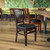 Flash Furniture XU-DGW0008VRT-WAL-BLKV-GG Vertical Wood Slat Back Black Vinyl Upholstered Seat Hercules Series Restaurant Chair