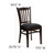 Flash Furniture XU-DGW0008VRT-WAL-BLKV-GG Vertical Wood Slat Back Black Vinyl Upholstered Seat Hercules Series Restaurant Chair