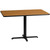 Flash Furniture XU-NATTB-3048-T2230-GG 48"W x 30"D x 31-1/8"H Melamine Core With Natural Laminate Finish Cast Iron Column With Black Powder Coated Finish Rectangular Dining Height Table